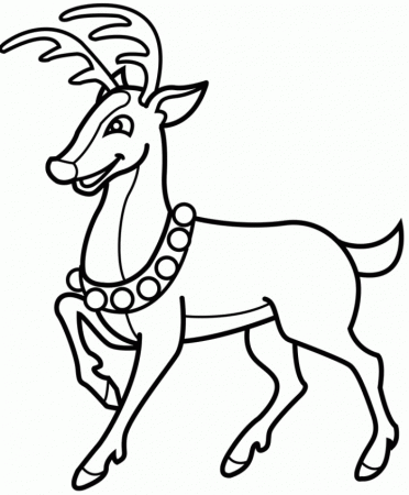 Rudolph Very Happy Christmas Day Coloring For Kids - Rudolph 