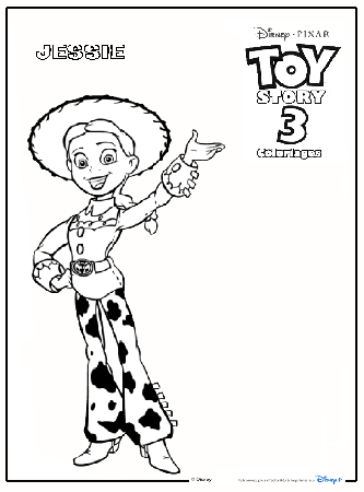 Coloriages Toy Story 3 - Jessie