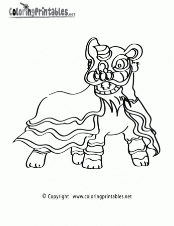 Chinese Lion Coloring Page A Free Fantasy Coloring Printable 