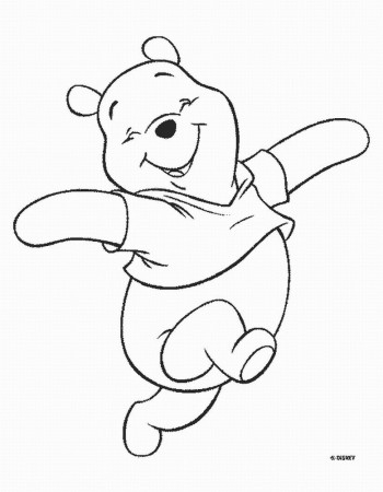 Winnie the Pooh Coloring Pages: Pooh Dancing | Playsational
