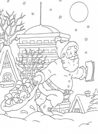 Santa Coloring Pages Winter Santa Alphabet Coloring Page Kids 