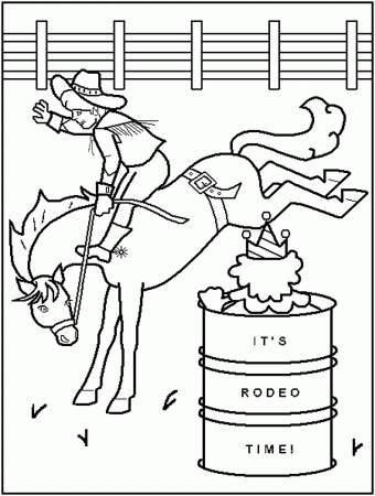 FREE Printable Rodeo Coloring Pages - great for kids, teachers and 