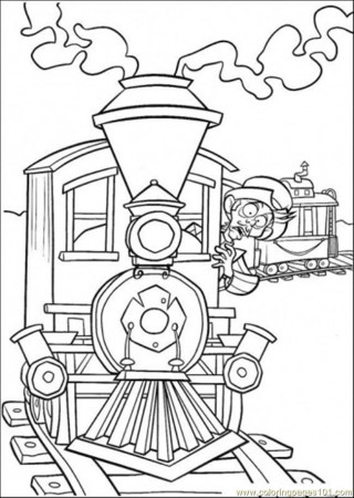 Coloring Pages That Man In The Train (Cartoons > Others) - free 