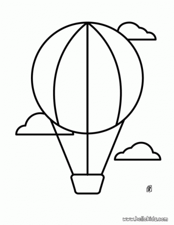 Printable Hot Air Balloon Coloring Page Source | Laptopezine.