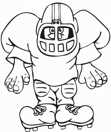 Football Player With Costume Coloring Pages - Football Coloring 
