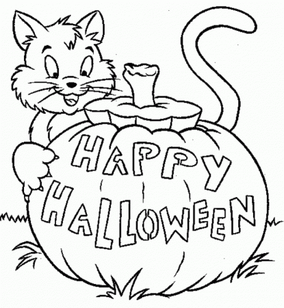 Halloween Coloring Pages Picture For Kids | 99coloring.com