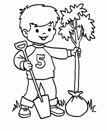 Arbor Day A Day For Green Earth Coloring Pages - Arbor Day Cartoon 