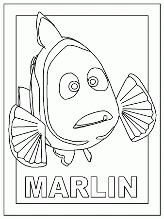 Marlin Finding Nemo Coloring Page Images & Pictures - Becuo
