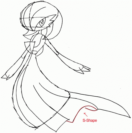 How to Draw Gardevoir from Pokemon with Easy Step by Step Drawing 