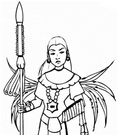 Images Mayan warrior woman coloring pages | Coloring Pages