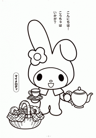 My Melody Coloring Page Printable Gallery Colouring Pages Coloring Home