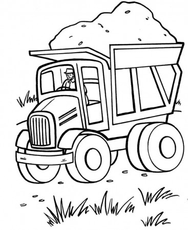 Dump Truck Coloring Pages Printable | Free Coloring pages