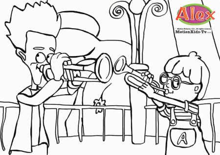 Download coloring pages of alex educational cartoons for kids 