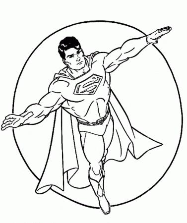 paint superman Colouring Pages