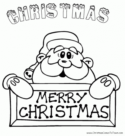 Santa Coloring Pages - Free Christmas Coloring Pages