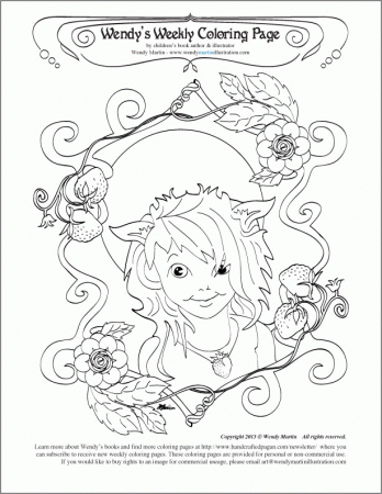 Strawberry Super Moon coloring page -