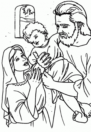 Holy Family Coloring Page Educations | 99coloring.com