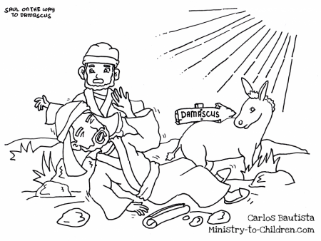 Saul On The Road To Damascus Quot Coloring Page 184634 Bible 