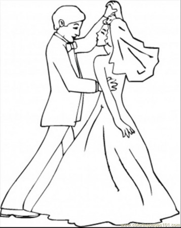 printable coloring page wedding dance entertainment dancing 