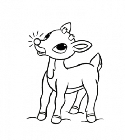 Two Little Rudolph Being Facetious Coloring Pages - Rudolph 