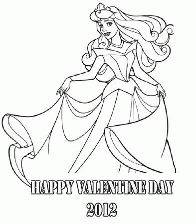 Disney Animals Coloring Pages "Happy Valentine's Day 2012"