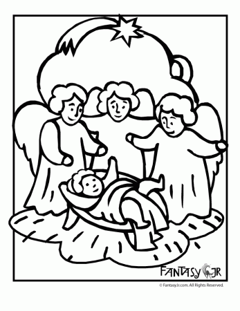 Animals Lab Jesus Christmas Coloring Pages 750 X 946 35 Kb Gif 