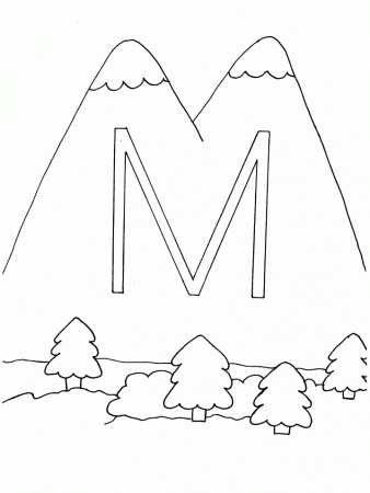 letter M Mountain coloring pages | Coloring Pages