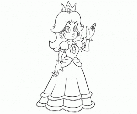 Peach And Daisy Coloring Sheets