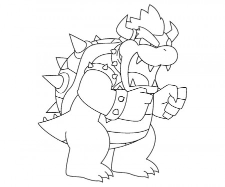 1 Bowser Coloring Page