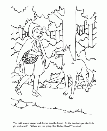 little red riding hood coloring pages