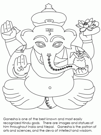 India Ganesha Countries Coloring Pages & Coloring Book