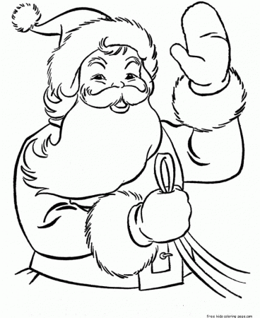 christmas santa claus colouring pages - Free Printable Coloring 