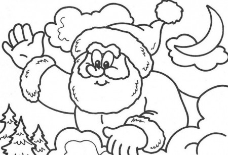 Download High Five Santa Coloring Pages For Kids Printable Or 