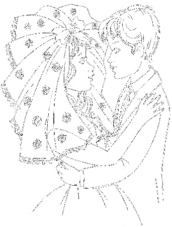 The most beautiful bride coloring pages 6 / Bride / Kids 