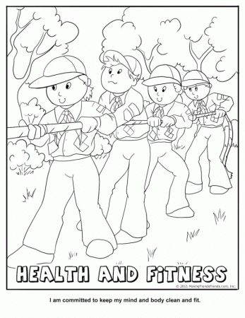 Cub Scout Health And Fitness Coloring Page 137515 Health Coloring 