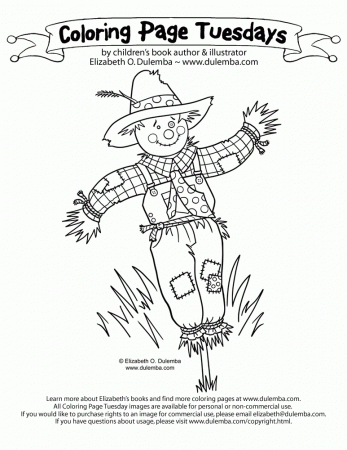 Cute Scarecrow Coloring Pages Images & Pictures - Becuo