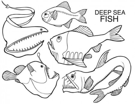 Deep Sea Fish Creatures Coloring Pages