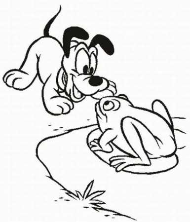 Download Pluto Coloring Pages Seeing A Frog Or Print Pluto 