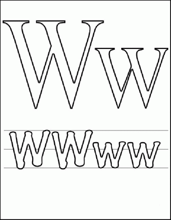 Alphabet Letter Coloring Pages W | Free Printable Coloring Pages 