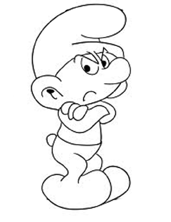Smurf Colouring Page - Colouring Pages Online Australia