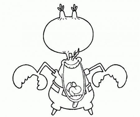 Related Pictures Images Of Mr Krabs Spongebob Squarepants Coloring 