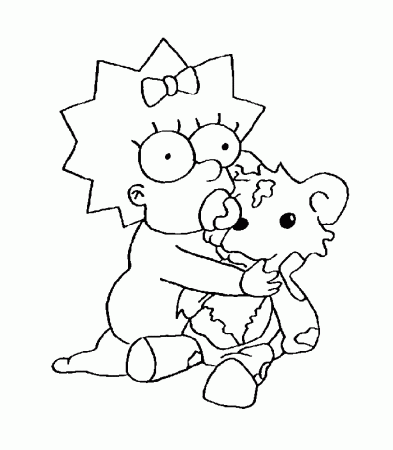simpsons coloring pages for children | Printable Coloring Pages