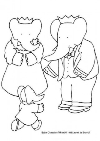 BABAR coloring pages - Babar's family