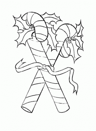 Sweet Candy Canes For You To Color Coloring Page High Resolution 