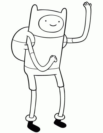 Finn of Adventure time Colouring Pages