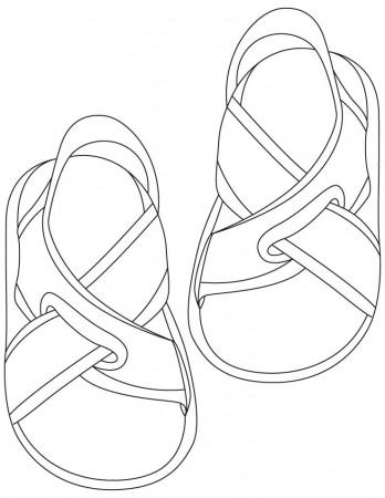 flip flop sandals Colouring Pages (page 2)