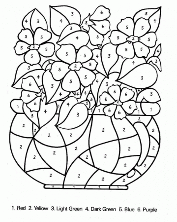 Coloring Pages With Number Code | 99coloring.com