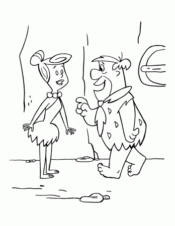 Fred Sitting On A Couch Flintstones Coloring Pages - Cartoon 