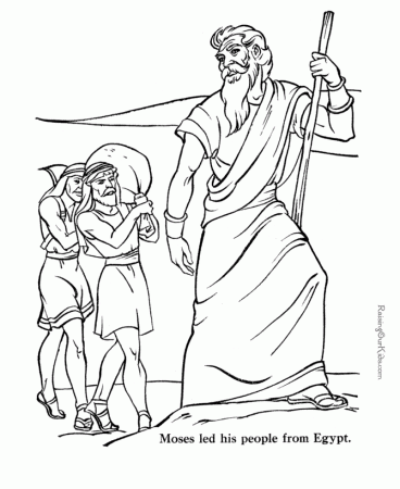 Moses - Bible coloring pages to print 035
