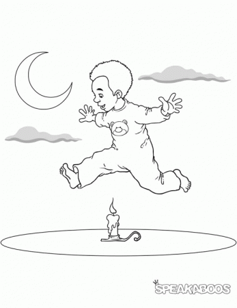 jack be nimble coloring page